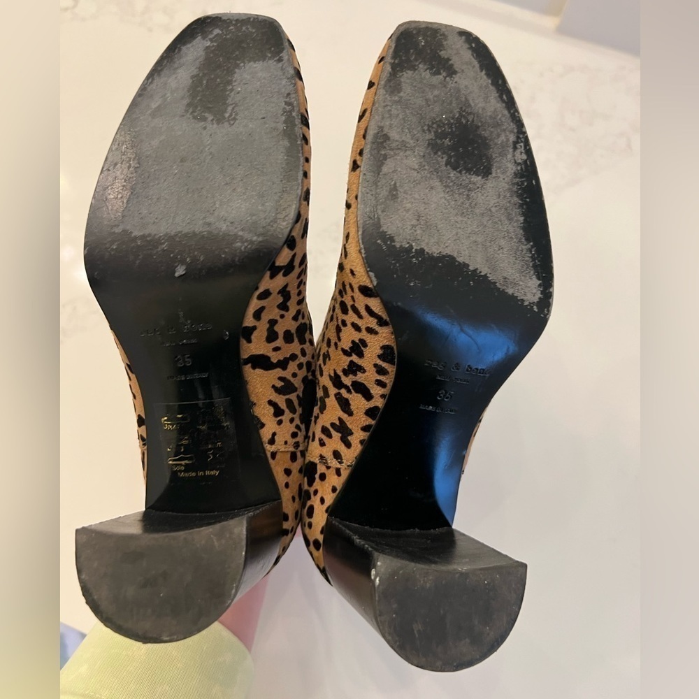 Rag & Bone Leopard Print Suede Chelsea Boots. Size 5. - Picture 6 of 12